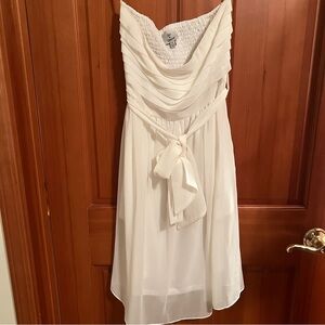 Hot & Delicious White Strapless Mini Dress